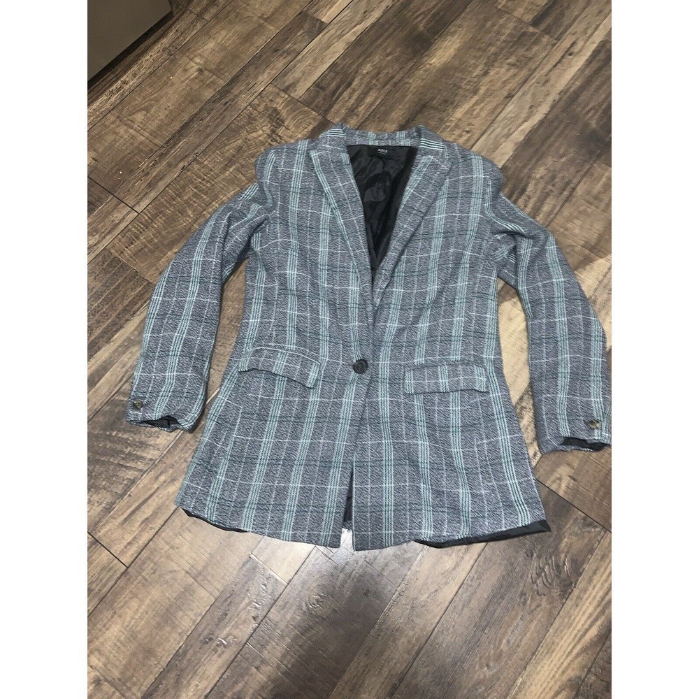 Able Evergreen Plaid Blazer S boho classic holiday preppy winter contemporary - Picture 8 of 13
